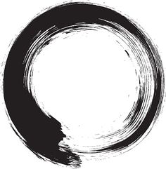 a black circle painted with brush