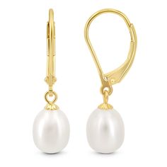 PRICES MAY VARY. Elegant Pearl Drop Earrings: These exquisite pearl drop earrings feature 7-8mm freshwater cultured pearls, making them the perfect addition to any jewelry collection. Ideal for any occasion, these womens earrings exude sophistication and grace. 14K Gold Plated Sterling Silver: Crafted with 14K gold plated sterling silver, these dangle earrings offer a luxurious finish. The earrings silver base ensures durability, while the gold plating adds a touch of elegance to these gold dang Luxury 14k Gold Drop Pearl Earrings, Simple Pearl Earrings, Black Pearl Earrings, Womens Earrings, Silver Pearl Earrings, Simple Pearl, Gold Pearl Earrings, Pearl Earrings Dangle, Everyday Earrings