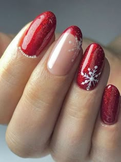 Cute Christmas Nails, Christmas Gel Nails, Festival Nails, Xmas Nails, Christmas Nail Designs, Christmas Nail