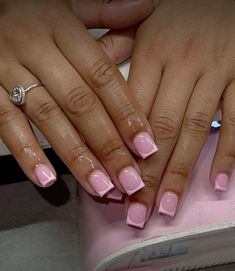 Pink Tip Nails, Milky Nails, Acrylic Nail Set, Pink Ombre Nails, Hard Nails, Nails Now, Girly Acrylic Nails, French Acrylic Nails