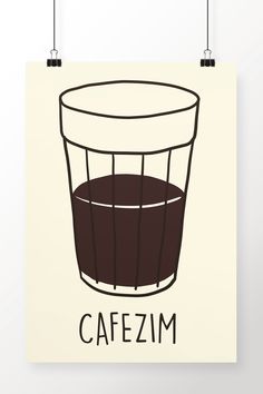 a poster with the words cafzem on it