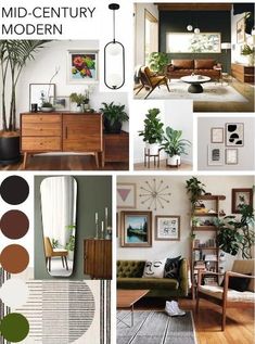 the mid century modern interior design mood board