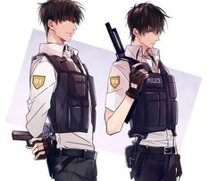 Police Reference, Police Officer Boyfriend, Anime Police, Camouflage Wallpaper, Rainbow Six Siege Art, Anime Printables, Anime Military, Policeman