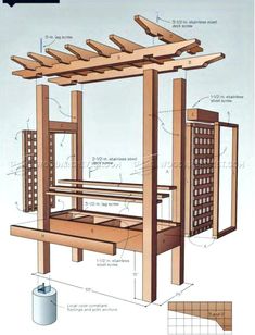 the plans for an arbor bench