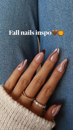 fall nails inspo🤎 | nails | fall nails | autumnal nails | nail inspos | brown nails  #nailart #fallnails #trendynails #aestheticnails # autumnnails #brownnails Desain Salon Kuku, 2024 Minimalist, Minimalist Nail, Dip Nail, 2024 Nails, Colorful Nails, Casual Nails, Her Nails