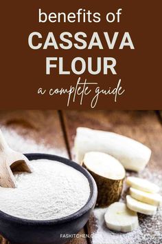 Cassava flour in a wooden bowl with cassava roots and a rolling pin. Cassava Flour Sourdough Starter, Asexual Reproduction, Organizing Your Pantry, Survive Winter, Food Art Photography, Cassava Flour, Types Of Flour, Root Vegetable, Ultimate Kitchen