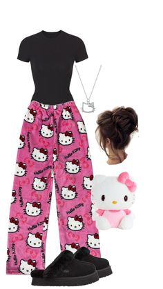 #outfit #pyjama #hello #kitty Roblox Pc, Edgy Outfits, Hello Kitty, Pajamas, Kitty, Fashion Outfits, Clothes