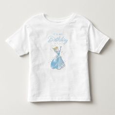 Let everyone know who the Birthday Girl is with this super cute Cinderella shirt. Cinderella Shirt, Watercolor Birthday, Kids Stationery, Suit Accessories, Clothing Labels, Birthday Girl, Hat Hairstyles, Toddler Outfits, Floral Watercolor