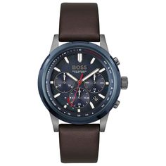 Relógio Boss Masculino Couro Marrom 1514030 Lux Watches, Watch Mechanism, Sports Luxe, Brown Leather Strap, Recycled Leather, Crazy Horse