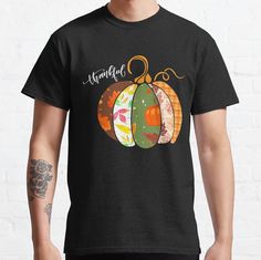 Standard fit with double-needle hems for durability. Solid colors are 100% preshrunk cotton, heather colors are cotton blend. Range of colors available, with the option to print on front or back. Size range S-3XL, suitable for men and women. Thankful, Thanksgiving Shirt, Pumpkin Fall & Autumn Shirt for women and kids. Great Birthday, Christmas, Thanksgiving or Halloween gift idea for Mother, Wife, Sister, Brother, Smalls, Aunt, Girlfriend. #thanksgiving2018 Gift Idea For Mother, Thankful Thanksgiving, Thanksgiving Shirt, Pumpkin Fall, Thanksgiving Shirts, Sister Brother, Shirt For Women, Halloween Gift, Fall Shirts