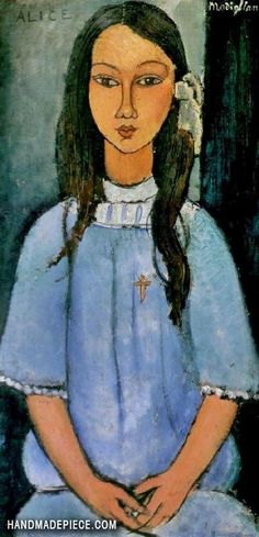 Alice by Amedeo Modigliani Modigliani Art, Modigliani Paintings, Illustration Kunst, Figurative Kunst, Amedeo Modigliani, Italian Painters, Claude Monet