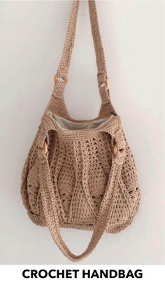 Handmade retro minimalist everyday woven shoulder bag made with natural cotton. Beige Crochet Satchel Bag With Handles, Vintage Everyday Crochet Bag In Natural Color, Vintage Style Everyday Crochet Bag In Natural Color, Beige Handwoven Crochet Satchel Bag, Beige Knitted Straw Bag For Daily Use, Vintage Style Natural Color Crochet Bag, Cream Knitted Crochet Tote Bag, Vintage Beige Straw Bag For Everyday, Vintage Beige Cotton Bags