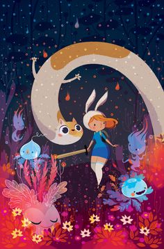 Fionna and Cake - Cover by Lorena Alvarez Gómez, via Behance #illustration 동화 삽화, Princess Bubblegum, Adventure Time Art, Wow Art, Childrens Illustrations, Children's Book Illustration, Book Illustration, Children Illustration, Cute Illustration