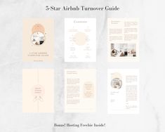 the 5 star rabbi turnoverer guide is shown in three different colors and font options