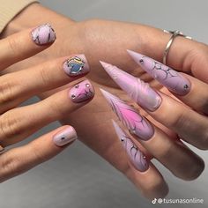 Nail Inspiration Aesthetic, Lady Gaga Nails, Aesthetic Nails Acrylic, Nails 2000s, Nails 90s, Gel Nails Nail Art, 2000s Nails, 90s Nails, Drip Nails