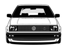 a black and white drawing of a car with the hood up, on a white background