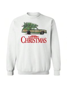 COMFY & COOL:  This is a licensed product by Blended Apparel © Copyright 2023. Made of great-quality materials that are durable, comfortable, and easy to care for. Whether you're looking for a funny, inspirational, or pop-culture-inspired graphic tee shirt, we've got you covered.National Lampoon Christmas Vacation Christmas Graphic Unisex Cotton Pullover Sweatshirt White   Long Sleeve Fabric   Medium Stretch All Men Clothing, size features are:Bust: ,Length: ,Sleeve Length: Christmas Vacation Quote Shirts, Christmas Vacation Sweater, Christmas Vacation Sweatshirts, National Lampoons Christmas Vacation Family Shirts, Christmas Vacation Tshirts, National Lampoons Christmas, National Lampoons Christmas Vacation, Lampoon's Christmas Vacation, Cotton Pullover