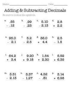 adding and subtracting decimals worksheets pdf. There are any references about adding and subtracting decimals worksheets pdf in lyraanthea.my.id. you can look below. I hope this article about adding and subtracting decimals worksheets pdf can be useful for you. Please remember that this article is for reference purposes only. #adding #and #subtracting #decimals #worksheets #pdf Decimal Addition And Subtraction, Addition And Subtraction Of Decimals, Adding And Subtracting Decimals, Decimals Addition, Grade 5 Math Worksheets, Adding Decimals, Subtracting Decimals, Math Practice Worksheets, Decimals Worksheets