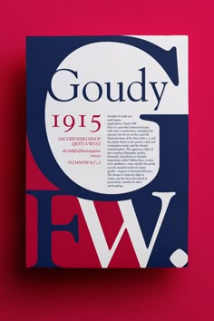 a book with the title goudy 1915 written in red, white and blue