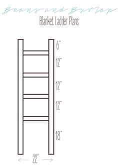 a ladder is shown with measurements for it