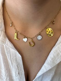 Custom Charm Necklace, Western Necklace, Custom Charm Necklaces, Western Necklaces