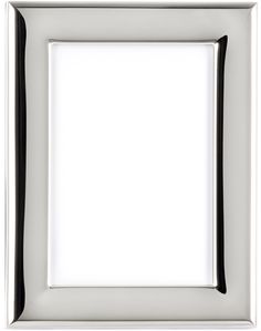 an empty white square frame with black trim