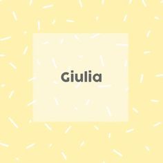 the word giana on a yellow background with sprinkles