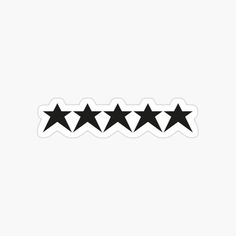 five stars sticker on a white background