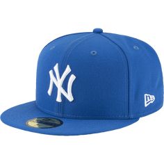 Sport your ‘Fitted Hat’ and take over the town with the New Era MLB 59Fifty Basic Cap. Peppered with eye-catching baseball designs that ignite the fire inside, this comfy cap ensures a cool, dry fit when you step out to play. Dominate the diamond with the fashionable and sleek MLB 59Fifty Basic Cap from New Era! 100% polyester. Imported. New Era Yankees 59Fifty Basic Cap - Men's - New York Yankees - White / Blue Azure. New York Hat Outfit, Hat Outfit Men, Nyc Hat, New Era Yankees, Ny Cap, New York Hat, Yankee Fitted, Custom Fitted Hats, Swag Hats