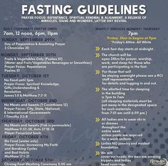 the poster for fasting guidelines