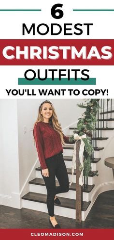 Christmas Day Outfit Women Casual, Casual Christmas Outfits For Women Jeans, Christmas Eve Outfits Church, Christmas Eve Outfits For Teens, Modest Christmas Outfit, Christmas Church Outfit, Christmas Party Outfit Casual, Holiday Party Outfit Casual