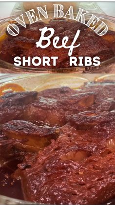 an oven baked beef short ribs with bbq sauce