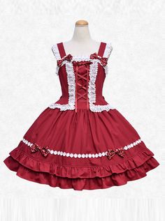 Buy Strawberry Drops Series Red Sweet Lolita Sling Dress on Lolitain.com. Choose your perfect classic lolita dress, gothic lolita dress, and more. Regular discounts up to 50% off. Strawberry Dress, Baby The Stars Shine Bright, Frilly Dresses, Theme Dress, Jumper Skirt, Maid Outfit, Sling Dress, Sweet Lolita, Themed Outfits