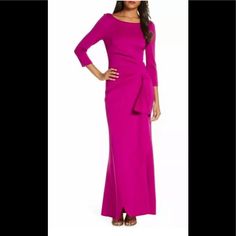 Reposhing This Item I Purchased From @Ceclemson. Loved It, But Ready To Rotate For Something New. Questions? Leave A Comment Below! Chic Fitted Purple Gown, Chic Purple Fitted Gown, Eliza Dress, Trumpet Gown, Eliza J Dresses, Eliza J, Something New, Pink Purple, Size 16