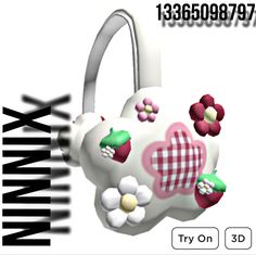 an animal shaped object with flowers on it's back and the word annnix in