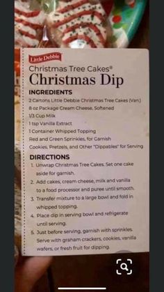 a christmas tree cake recipe on a table