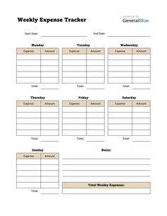 a printable weekly expense tracker with the words'weekly expenses tracker'on it