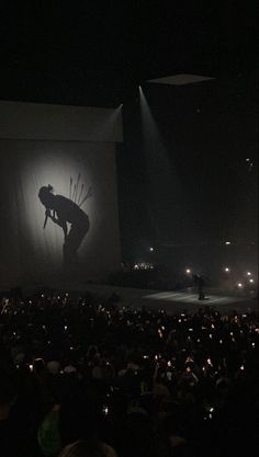 the stage is full of people and lights