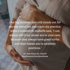 “That feedback affirmed my commitment to specificity and excellence in practice. I strongly believe that if you provide specific care and create balance in the pelvis, muscles, and ligaments, you will help create an optimal environment for the baby. It is then up to the baby to do what is best at birth.” - Dr. Pamela Stone, DC, DACCP

The adjustment provided by a Webster chiropractor helps balance the pelvis and reduce uterine tension. Click to read more in the latest issue of Pathways. Breech Babies, Schools Around The World, Pediatric Care, Home Birth