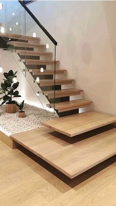 Modern Stair Railing, Staircase Design Modern, Stair Railing Design, Floating Stairs