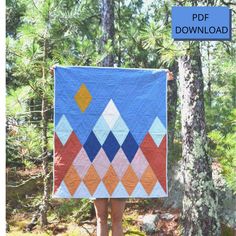 the cover of mountain diamond quilt pattern