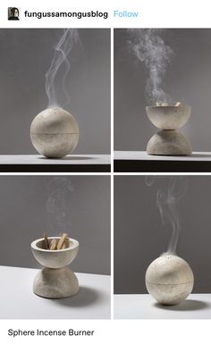 Minimalistic Pottery, Sacred Space At Home, Cement Art, Incense Cone, Concrete Diy Projects, Astuces Diy, Diy Ceramic, Concrete Crafts