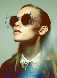 ... Shady Lady, Ray Ban Outlet, Round Glasses, Vogue Uk, Mode Inspo, Sunglasses & Glasses, Fashion Mode