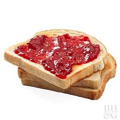 two pieces of bread with jam on them