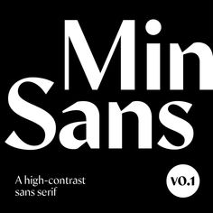 a black and white poster with the words mini sanss on it's side