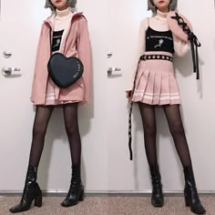 Pastel Goth Outfits, Pastel Goth Fashion, Hipster Grunge, Hip Hop Outfits, Goth Outfits, Pink Outfits, Grunge Style, Harajuku Fashion, Kawaii Clothes