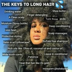 Schul Survival Kits, Natural Hair Maintenance, Girl Goals, Long Hair Tips, Hair Growing Tips, Natural Hair Care Tips, Hair Guide