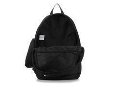 The Nike Youth Elemental Backpack combines style, functionality, and durability to meet the needs of young students and athletes, making it an excellent choice for school, sports, and everyday use. 100% polyester construction, Top carry handle and adjustable padded shoulder straps, Large main compartment with dual zipper closure, Small front pocket with side access and zipper closure, Side mesh pocket ideal for water bottles, Includes detachable pencil case, Approx. 11 1/2 inches W x 16 1/2 inch Nike Rectangular Sports Backpack, Nike Sports Backpack Rectangular, Nike Functional Black Backpack, Black Nike Backpack, Nike Bags Backpacks Black, School Sports, Pencil Case, Front Pocket, Shoulder Straps