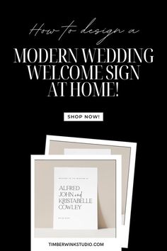 Craft Elegant Minimal Wedding Welcome Signs with DIY Templates