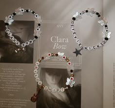 Taylor Swift Clara Bow friendship bracelets the eras tour inspiration Clara Bow Bracelet, Creative Crystals, Eras Tour Bracelet Ideas, Taylor Bracelets, Eras Bracelets, Taylor Aesthetic, Clara Bow, Bracelet Inspo, Friendship Bracelets With Beads